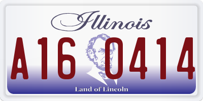 IL license plate A160414