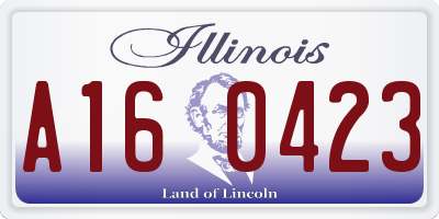 IL license plate A160423