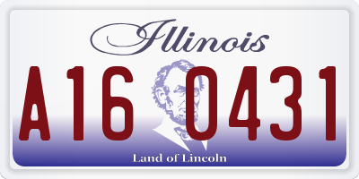 IL license plate A160431