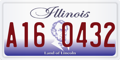 IL license plate A160432