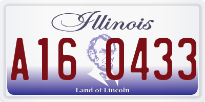IL license plate A160433