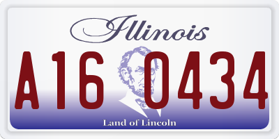 IL license plate A160434
