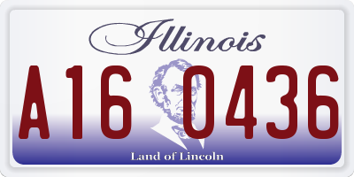 IL license plate A160436
