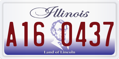 IL license plate A160437