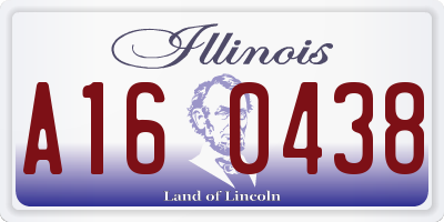 IL license plate A160438