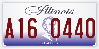 IL license plate A160440