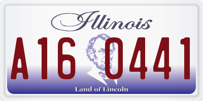 IL license plate A160441