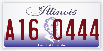 IL license plate A160444