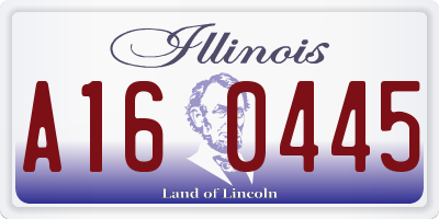 IL license plate A160445