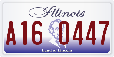 IL license plate A160447