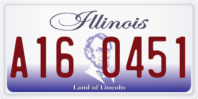 IL license plate A160451