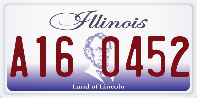 IL license plate A160452