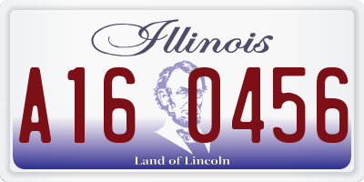 IL license plate A160456