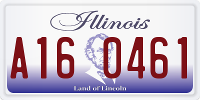 IL license plate A160461