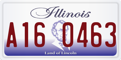 IL license plate A160463