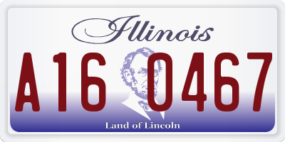 IL license plate A160467