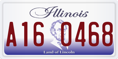 IL license plate A160468