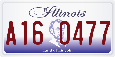 IL license plate A160477