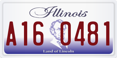 IL license plate A160481