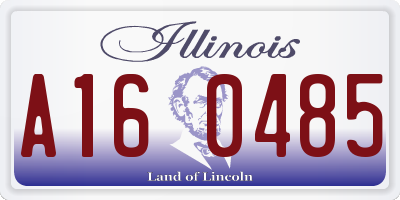 IL license plate A160485
