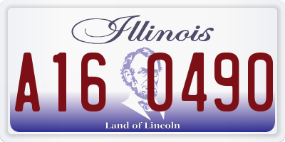 IL license plate A160490