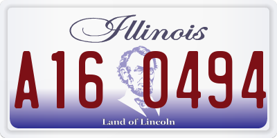 IL license plate A160494