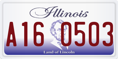 IL license plate A160503