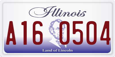 IL license plate A160504