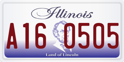 IL license plate A160505