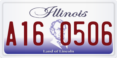 IL license plate A160506