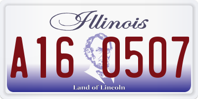 IL license plate A160507