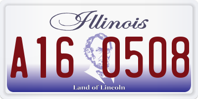 IL license plate A160508