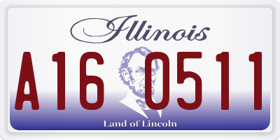 IL license plate A160511