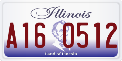 IL license plate A160512