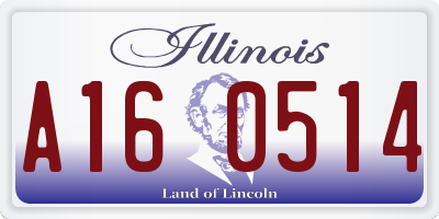 IL license plate A160514