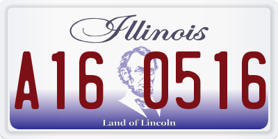 IL license plate A160516