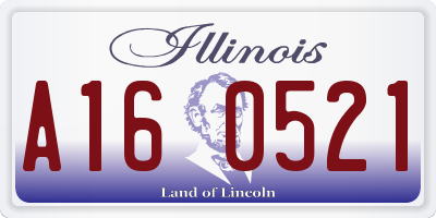 IL license plate A160521