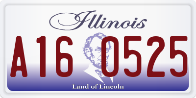 IL license plate A160525