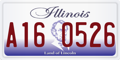 IL license plate A160526