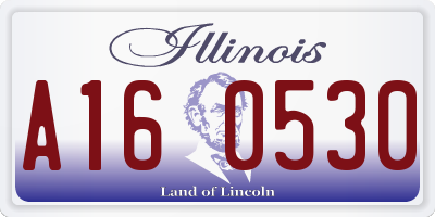 IL license plate A160530