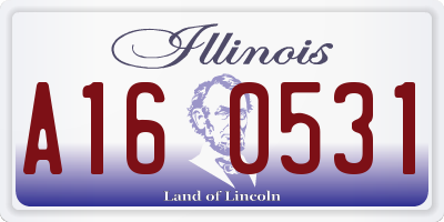 IL license plate A160531