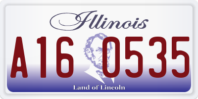 IL license plate A160535
