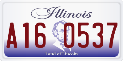 IL license plate A160537