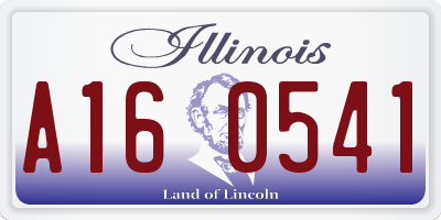 IL license plate A160541
