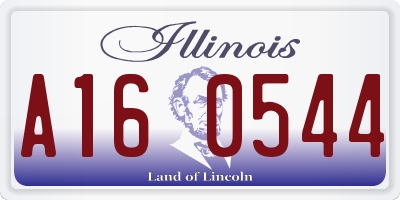 IL license plate A160544