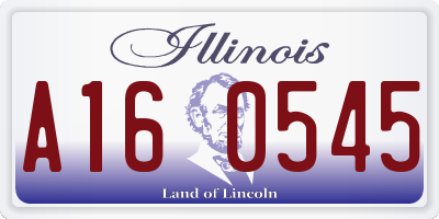 IL license plate A160545