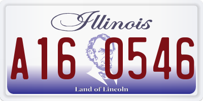 IL license plate A160546