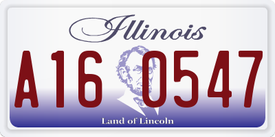 IL license plate A160547