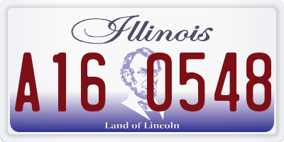 IL license plate A160548