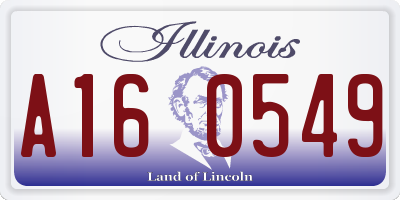 IL license plate A160549